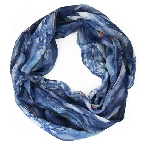Produktbild: Gloop Loop Schlauchschal für Damen Schal Tuch seidig-luftig leicht mit buntem Muster Print