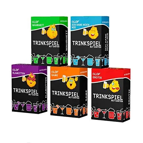 Produktbild: Glop 500 Spielkarten - Trinkspiel - Spiele für Erwachsene - Trinkspiele - Partyspiele - Splielabend - Witziges Spiel - Saufspiel - Kartenspiel - Lustige Geschenke - Trinkspiele für Erwachsene