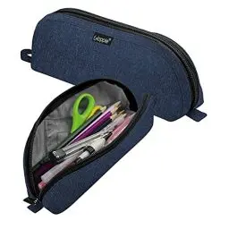 Produktbild: Gloppie Federmäppchen Pencil Case Mäppchen Stiftetasche mit Reißverschlüssen Unisex Federtasche für Schule & Büro,Stiftehalter Marker Organizer Büro Schulbedarf für Teenager Mädchen Jungen, Blau
