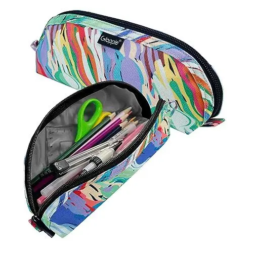 Produktbild: Gloppie Federmappe Mäppchen Federmäppchen Unisex Pencil Case Federtasche Widerstandsfähiges und Stylisches Schulmäppchen, Schlampermäppchen für Jungen und Mädchen Unisex Erwachsene, Mehrfarbig