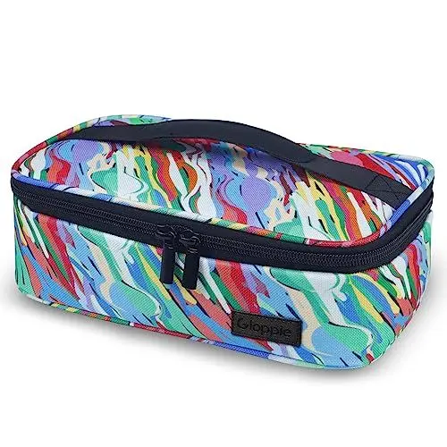 Produktbild: Gloppie Klein Kühltasche Leicht Lunch-Tasche für Lebensmitteltransport, Thermotasche Einkaufstasche Kühlbox Thermo Tasche Picknicktasche Isoliert für Erwachsene Männer Frauen, Mehrfarbig