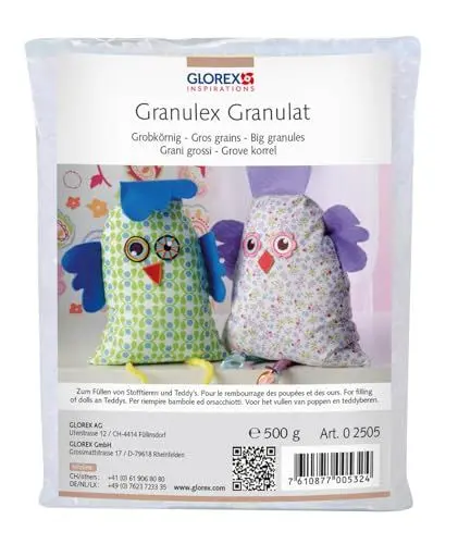 Produktbild: Glorex 0 2505 - Granulex grob, 500 g, grobkörniger Füllstoff, zum Füllen von Puppen und Teddys, waschbar