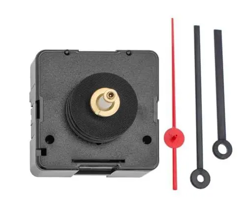Produktbild: Glorex 6 3033 8 - Quarzuhrwerk mit 3 Zeigern für Zifferblattstärke 4 - 7 mm, Halbrundachse