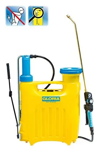 Produktbild: GLORIA Kolbenrückensprühgerät Hobby 1200 – 12 L Rückenspritze mit Druckregler & gepolsterten Gurten | Profi Drucksprüher für Garten, Forst & Landwirtschaft