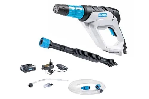 Produktbild: GLORIA MultiJet 18V Set - Akku-Sprühsystem | Nutzbar als Reiniger, Schaumpistole, Pflanzenschutz-Sprüher, Oberflächenbürste | Max. 24,9 bar, 3 Druckstufen, 4-in-1 Düse | Inkl. 18V BOSCH Akku