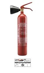 Produktbild: Gloria - 2kg CO2 Feuerlöscher - KS 2 ST - Kohlendioxidlöscher - f. elektrischen Anlagen u. EDV - inkl. Prüfnachweis