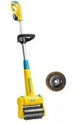 Produktbild: Gloria MultiBrush li-on - Multifunktionale Akku-Bürste/Unkrautentferner, Nutzbar als Stein-, Holz-, Fugenreiniger, Rasenkantenschneider, Vertikutierer, Rasenlüfter, Set mit 2 Aufsätzen, ohne Akku