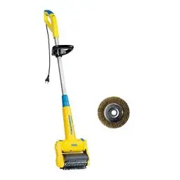 Produktbild: Gloria MultiBrush speedcontrol - Multifunktionale Elektro-Bürste | Unkrautentferner, nutzbar als Stein-, Holz-, Fugenreiniger, Rasenkantenschneider, Vertikutierer, Rasenlüfter, Set mit 2 Aufsätzen
