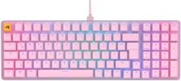 Produktbild: GLORIOUS Gaming GMMK 2 Full Size (96%) – Mechanisches Gaming-Keyboard, Aluminiumrahmen, anpassbar, Doubleshot-Kappen, Fox Schalter, tastenweise RGB, Deutsch QWERTZ Layout - Rosa