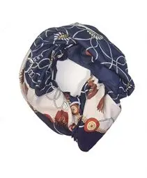 Produktbild: GLORIS Damen Schal Dunkel Blau groß 180 * 90 cm mit bunten Ethnische Prints. Halstuch Tuch für Frauen. Kopftuch Halstuch Schal (Dunkel Blau Ethnic)