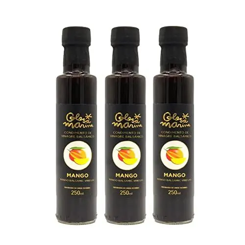 Produktbild: GLOSA MARINA 3er Paket Balsamico Gourmet Essig mit Mallorca Mango Condimento de Vinagre Balsamico Mango (3 x 250ml)