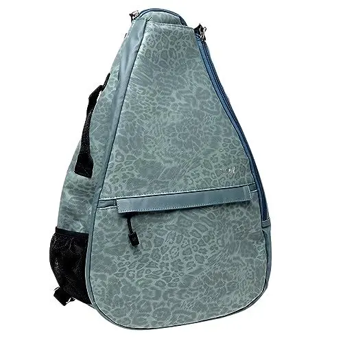 Produktbild: Glove It Signature Tennisrucksack für Damen, leichte Damen-Tennistasche & Sling-Rucksack für 2 Schläger, Bälle, Wasserflasche - Loden