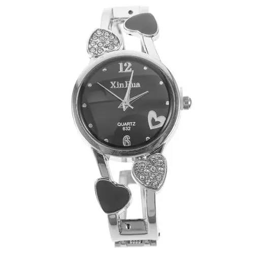 Produktbild: GLSTOY Uhr mit Diamantarmband armreif Uhr Damen Edelstahlarmbänder Damenuhr elegant Geschenke für kleine Geschenke Krankenschwester Geschenke Diamantarmbanduhr Damen-Quarz-Armbanduhr fein