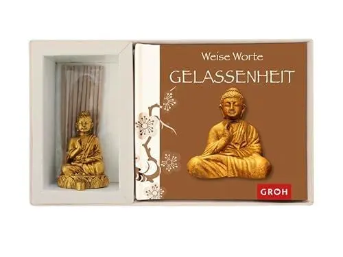 Produktbild: Glücksbringer Weise Worte mit Buddhafigur und Räucherstäbchen (Glück im Doppelpack)