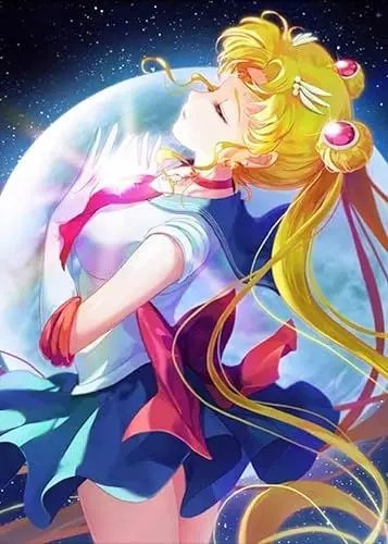 Produktbild: GLXPOG Sailor Moon Diamond Painting Set für Erwachsene, DIY 5D Diamant Painting Anime, Diamond Dots Malen nach Zahlen Diamant Anfänger, Home Wall Decor 30x40cm
