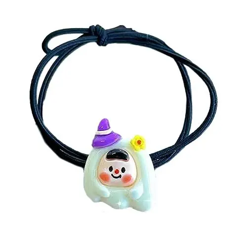 Produktbild: GMBYLBY Elastische Haargummis für Teenager, Halloween, elastisches Haarseil, Zöpfe, Pferdeschwanz, Haarschmuck für Mädchen, a, Standard
