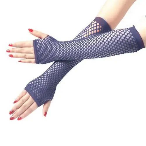 Produktbild: GMBYLBY Elastische Netzhandschuhe, Angelhandschuhe, Nylon, Anglerhandschuhe für Sportler und, Saphirblaue Karte H, M