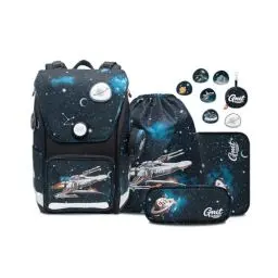 Produktbild: GMT for Kids Schulrucksack Set 6-teilig Ergonomische Schultasche Jungen Mädchen Schulranzen für 1-4. Klasse Spritzwassergeschützt Daypack Grundschule Raumschiff Schultaschen Rucksack 23 L