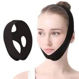 Produktbild: GmwyCzV Anti Schnarch Kinnriemen, Einstellbares Schnarchstopper-Gerät, Gesicht Abnehmen Riemen V Linie, Effektive Schnarchlinderung, Antischnarch, Einfach zu Reinigen, Damen Herren Unisex (Schwarz)