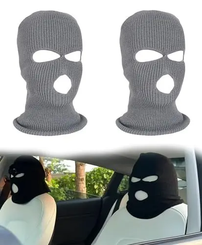 Produktbild: GMYIAK 2 Stück Auto Kopfstütze Abdeckung,Autos Sitz Kopfstütze Trim,Lustige Kopfbedeckungen,Autos Sitz Protektoren,Für Auto Sitzs Kopfstütze,Attraktive gestrickte Kopfbedeckungen (Grau)