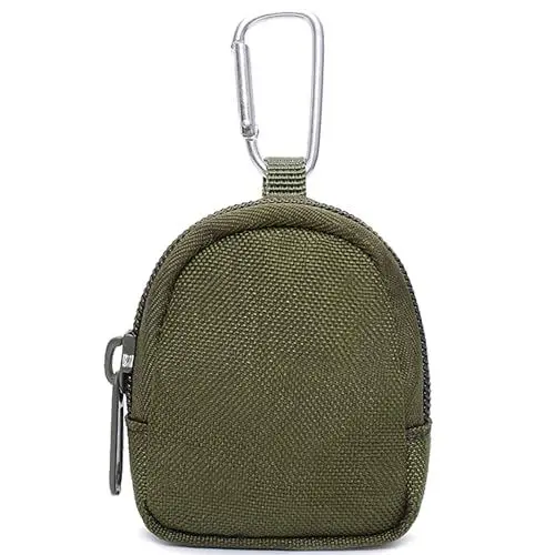Produktbild: GMYIAK Coin Purse mit Reißverschluss, Change Purses kleine Organizer Taschen Canvas für zu Hause, Münze Geldbeutel Schlüsselanhänger Taschen für Taille Pack (Grün)(Green)