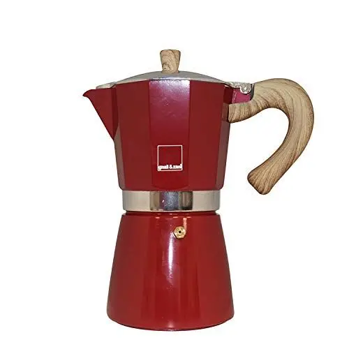 Produktbild: Gnali & Zani VEZ009/IND/RED Espressokocher, Aluminium, rot