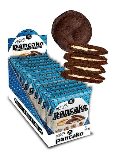 Produktbild: Go Fitness Protein Pancake - Cookies N Cream High Protein Snack, frisch gebacken & extrem lecker - Eiweißriegel alternative mit 10g Eiweiß pro Pancake