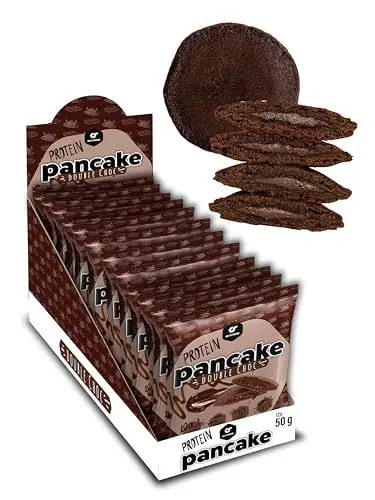 Produktbild: Go Fitness Protein Pancake - Double Choc High Protein Snack, frisch gebacken & extrem lecker - Eiweißriegel alternative mit 10g Eiweiß pro Pancake