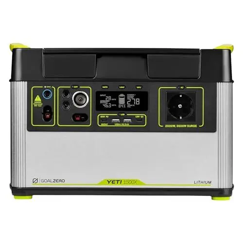 Produktbild: Goal Zero Yeti Tragbare Powerstation - Yeti 1500X mit 1516 Wattstunden Akkukapazität - Wiederaufladbarer Solargenerator für Camping, Reisen, Outdoor und Heimgebrauch
