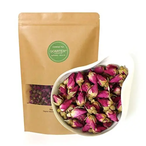 Produktbild: GOARTEA Rosentee 100g / 3.5oz Getrocknete Rosenknospen Red Rose Tea Gourmetia Rosenblüten Rose Buds Herbal Tee