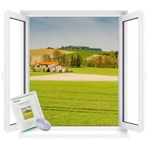 Produktbild: Goaycer Fliegengitter Fenster,Insektenschutz Fliegenschutz Fenster, Fliegennetz Mückengitter Zuschneidbar 130x150cm （Weiß ）