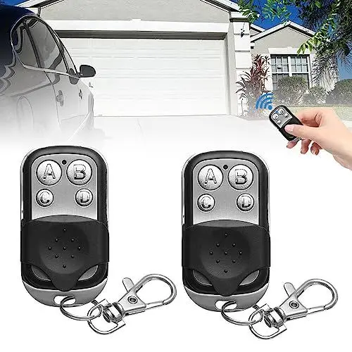 Produktbild: Gobesty 2 Stück Universal Garagentor Fernbedienung, 433 MHz Garagentoröffner Handsender Fernbedienung Klonen Garagentor Gate Transmitter für Schalter Licht, Garagentor, Rollladenschalter