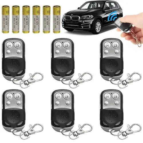 Produktbild: Gobesty 6 Stück Universal Garagentor Fernbedienung, 433 MHz Garagentoröffner Garagentor Gate Transmitter Handsender Fernbedienung Klonen für Schalter Licht, Garagentor, Rollladenschalter