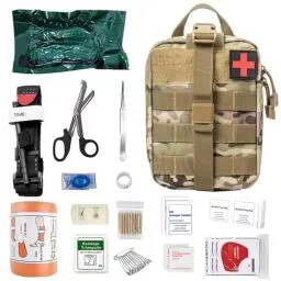 Produktbild: Gobesty Erste Hilfe Set Outdoor, 46 Stück Erste Hilfe Kasten, Verbandskasten Mit Tourniquet, Medizinische Taktische Tasche, Survival Set First Aid Kit Für Camping, Wandern, Zuhause,Auto Und Abenteuer