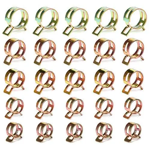 Produktbild: Gobesty Federklammer 5-9mm, 5 Größe 50 Stück Schlauchschelle Clips Fastener, Federklammer Set, Benzinschlauch Leitungswasserrohr Air Rohrschellen Fastener