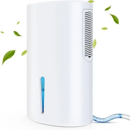 Produktbild: Gocheer Luftentfeuchter Elektrisch, 2000ml Entfeuchter Leiser Raumentfeuchter mit Überfüllungsschutz, Ablaufschlauch, 3 Entfeuchtung Modi, Farbiges LED Licht, Luftentfeuchter für Zuhause