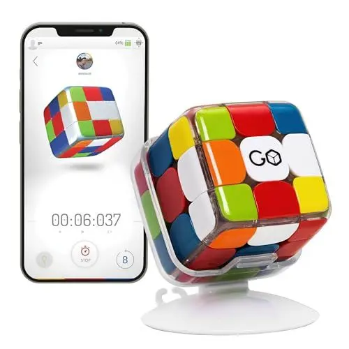 Produktbild: GoCube Full-Pack, der vernetzte elektronische Bluetooth-Würfel – preisgekrönter 3x3 magnetischer Speed-Würfel – kostenlose App-aktiviertes interaktives Smart Cube Mint Denksport-Puzzle