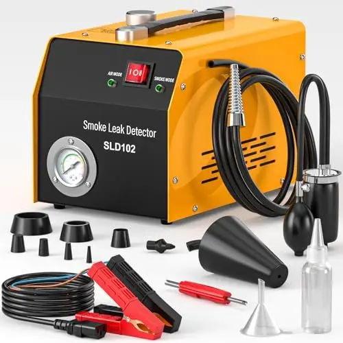 Produktbild: GODIAG SLD102 Nebelmaschine Kfz Rauchmaschine Lecksuchgerät mit Eingebauter Luftpumpe Nebelmaschin Kfz Werkstatt mit Manometer für DC12V ATVs, Autos, Motorräder, Schneemobile, Boote