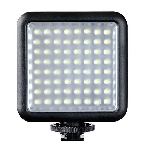 Produktbild: GODOX LED64 LED Videoleuchte schwarz mit 64 LEDs (Universal, 5500 K, 4,5 W, Akku/Batterie)
