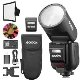 Produktbild: GODOX V1Pro S Rundkopf-Kamerablitz 2,4 G X kabellos HSS 76 Ws E-TTL Li-Ion Rundkopfkamera Speedlight mit externem Blitz SU-1 für Sony (V1Pro-S)