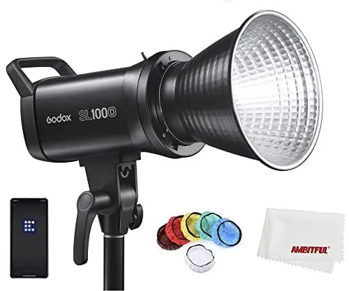 Produktbild: Godox SL100D SL-100D 100W 5600K Weiße Version LCD-Panel LED-Videoleuchte Kontinuierlicher Ausgang Bowens Mount Studioleuchte
