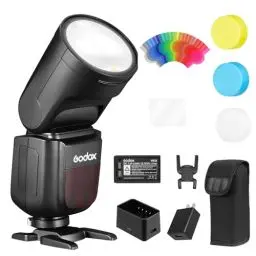 Produktbild: Godox V1C Rundb kamerablitz 76W Speedlite Professioneller Kamera Flash 1/8000 HSS 2.4G Wireless X System E-TTL II mit 2600mAh Li-Ionen Kompatibel für Canon 6D 7D 50D 60D 500D 550D 600D 650D 1000D