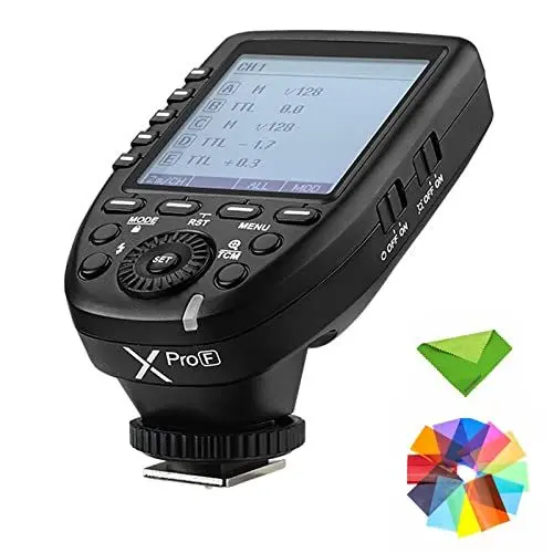 Produktbild: Godox Xpro-F Kabelloser Blitzauslöser für Fuji Fujifilm 1/8000s HSS TTL-Konvertierung-Manuelle Funktion Großer Bildschirm Schräges Design 5 dedizierte Gruppentasten 11 Anpassbare Funktionen