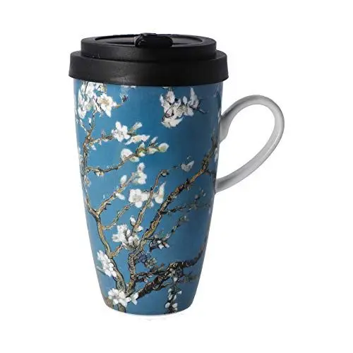 Produktbild: Goebel Coffee to Go Künstlertasse mit Deckel Der Mandelbaum Vincent Van Gogh, 12,5x8,5x15cm, 0,5L, 67-017-07-1
