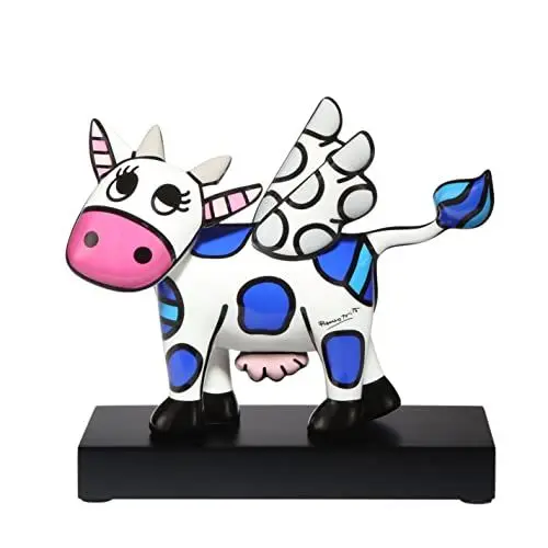 Produktbild: Goebel Flying Cow Sammlerfigur Romero Britto aus Porzellan in Bunten Farben, Maße: 20cm x 9cm x 19cm, 66-453-10-1