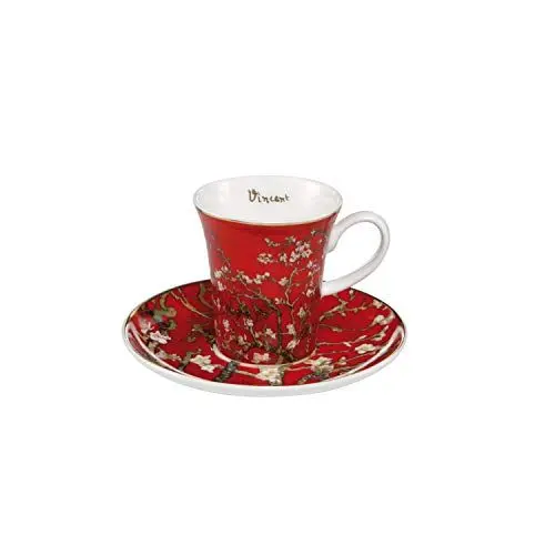 Produktbild: Goebel Espressotasse zum Sammeln Mandelbaum von Vincent Van Gogh in der Farbe Rot, 0,1L, 67-011-78-1