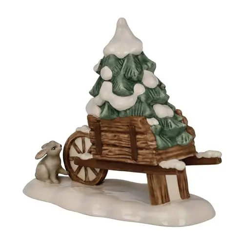 Produktbild: Goebel Figur Schubkarre Winterwald, aus Porzellan gefertigt, Höhe 10cm, 66-704-23-1