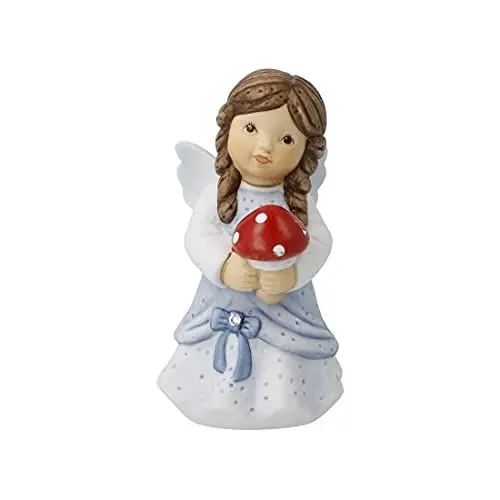 Produktbild: Goebel Schutzengel Kleiner Glückspilz, aus Biskuitporzellan gefertigt, mit hochwertigen Kristallsteinen, Höhe 8,5cm, 11-749-26-1