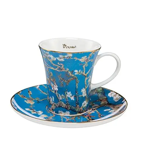 Produktbild: Goebel Vincent Van Gogh Espressotasse mit Untertasse Artis Orbis - Mandelbaum aus Fine Bone China 0,1L, Höhe: 8cm, 67-021-20-1
