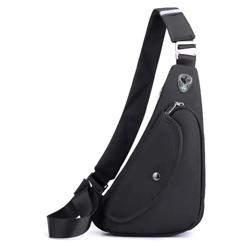 Produktbild: Goecice Brusttasche Sling Bag Umhängetasche Herren Schultertasche Anti-Diebstahl Herrentasche Zum Umhängen Wasserdicht Crossbody Bag Nylon Handytasche für Outdoor Tägliches Wandern Reise